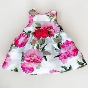 Mia and Mimi Baby Girl’s Pink & White Floral Dress
